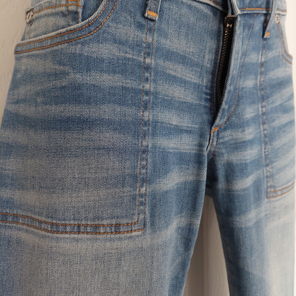 True Religion "Joey" - Low Rise Flare Blue Denim Jeans with Vintage Appeal